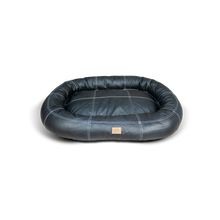 Load image into Gallery viewer, Small Leather Dog Bed - Black