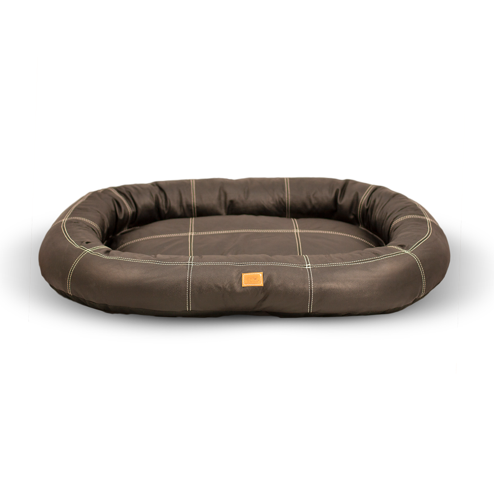 Dog leather bed best sale