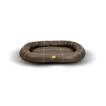 Load image into Gallery viewer, Small Leather Dog Bed - Walnut Brown