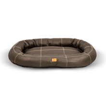 Load image into Gallery viewer, Large Leather Dog Bed - Walnut Brown
