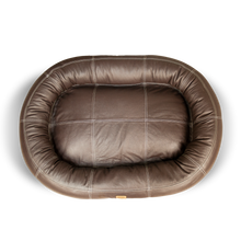 Load image into Gallery viewer, Small Leather Dog Bed - Walnut Brown
